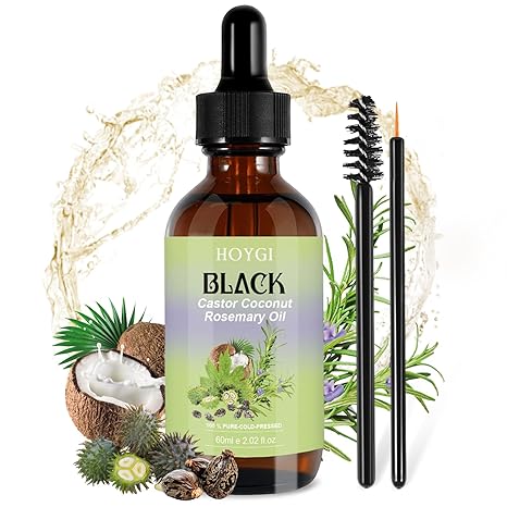Hoygi Hair Growth Oil 6-in-1 Serum with Cold Pressed Castor